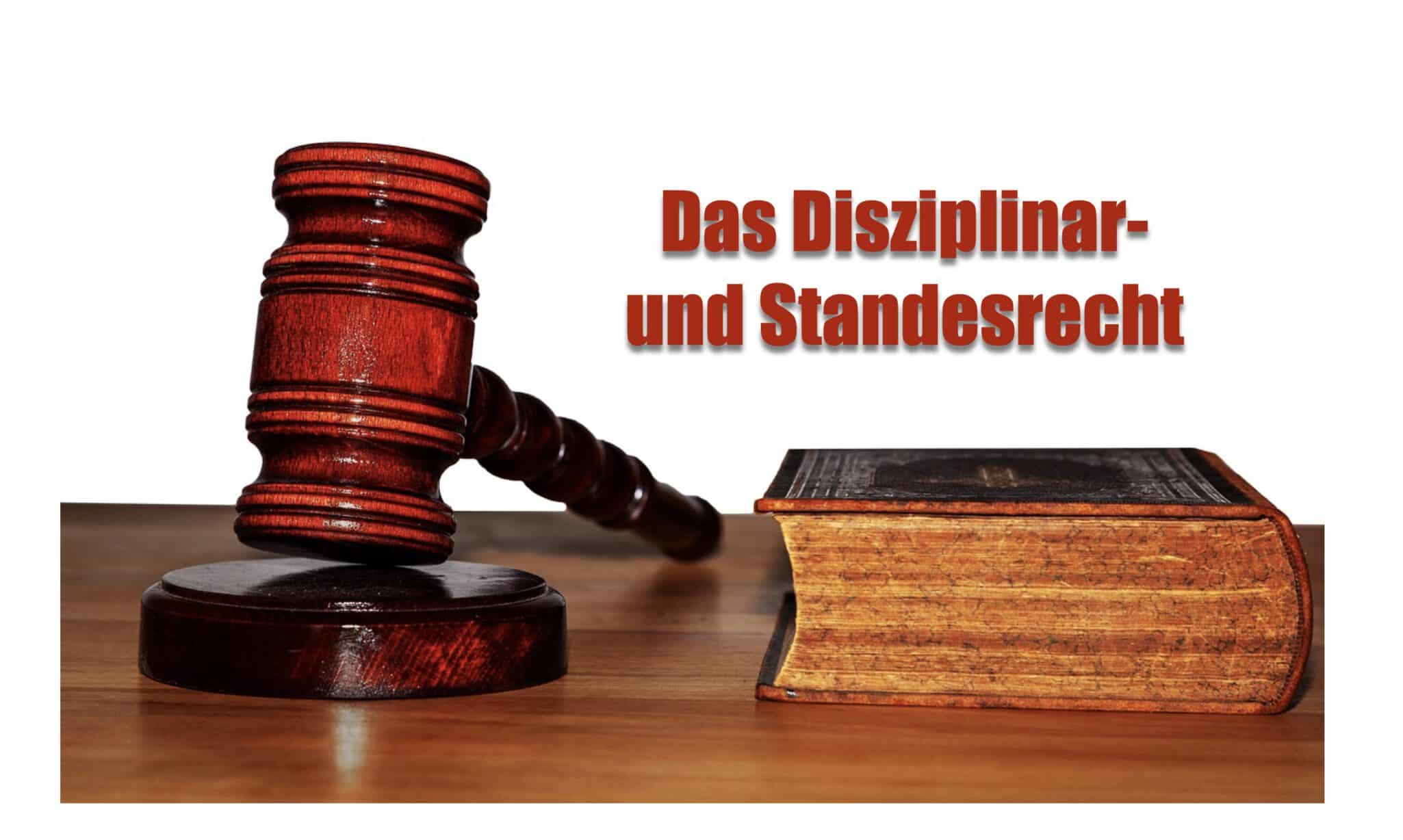 Du betrachtest gerade Disziplinarrecht, Standesrecht und Rechtsschutz